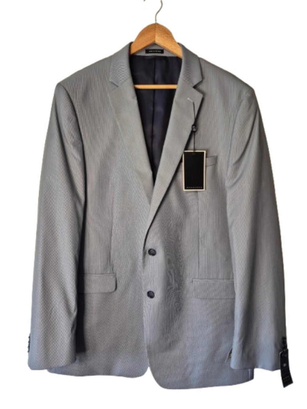 NWT Sean John Navy Narrow Pin Stripe Blazer Sports Jacket Size 46 Tall